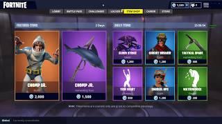 FORTNITE BATTLE ROYALE JULY 21 ITEM SHOP UPDATE! NEW "CHOMP SR." SKIN