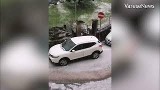 Diluvio e grandine in provincia di Varese