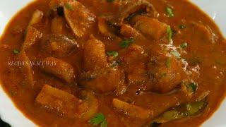 MUSHROOM GRAVY - CHETTINADU MUSHROOM - காளான் குழம்பு - செட்டிநாடு காளான் குழம்பு - MUSHROOM CURRY