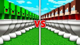 1000 Skibidi Toilets Mikey VS 1000 Skibidi Toilets JJ - Minecraft Challenge