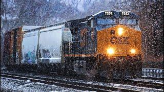 A Cold, Snowy Day Along the CSX River Line!