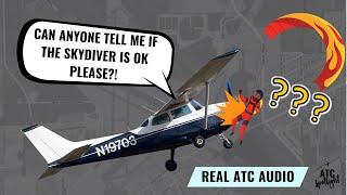 Skydiver Hit By Cessna Aircraft?!: ATC Audio Captures Pilot's Confusion at DeLand Airport