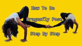 How To Do Dragonfly Pose For Beginners|Grasshopper Pose Step By Step|Yoga Arm Balance  For Beginners