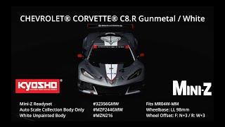 KYOSHO MINI-Z RWD CHEVROLET® CORVETTE® C8.R Gunmetal / White