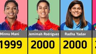 Indian Female Cricketer  Born In Every Year (1989 -  2004) |