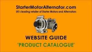 Starter Motor Alternator - Website Catalogue Search