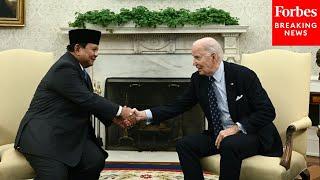 JUST IN: President Biden Meets With Indonesia's President In The Oval Office