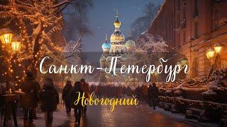 NEW YEAR SAINT PETERSBURG 2022 A walk through the snow-covered city (4K)