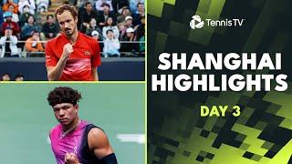 Medvedev Faces Seyboth Wild; Ruud, Tsitsipas & Nishikori Play | Shanghai 2024 Highlights Day 3