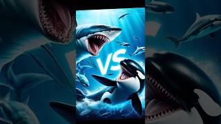 White Shark vs Orca (Swordfish, walrus, beluga, giant squid)