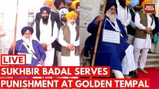 Sukhbir Badal News LIVE: Akali Dal's Sukhbir Badal,On Wheelchair, Serves Punishment At Golden Temple