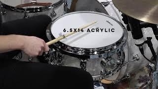 dialtune drums shell comparison - maple, acrylic, brass, and bell bronze