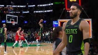 Jayson Tatum airballs a wide open shot to win the game vs Raptors 