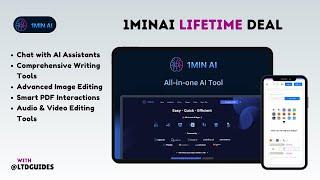 1minAl Lifetime Deal - All-in-one AI App for Text, Image, Audio, Video & more