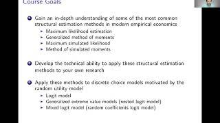 Week 1: Structural Estimation | Video 1: Course Overview