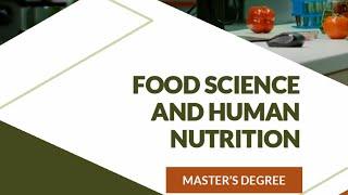 FOOD SCIENCE AND HUMAN NUTRITION - MASTER'S DEGREE