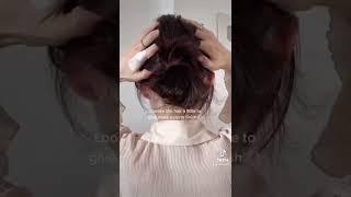 머리끈 하나로 로우번 대충 묶었는데 예쁘네? How I do my low bun hair