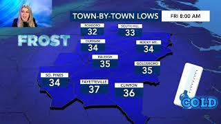 North Carolina Forecast: Wind gusts and frost potential coming to NC