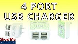 4 Port USB Wall Charger - Charge Your Smartphones and Tablets Now! #23-700-024