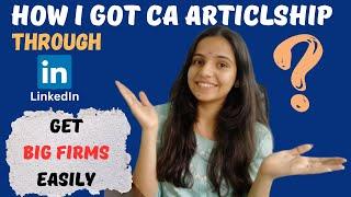 CA Articleship through LinkdIn !! How to Apply for Articleship | Tips & Tricks for CA Articleship