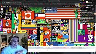 xQc Makes All of r/place Mald (feat. Adin Ross) - Day 2