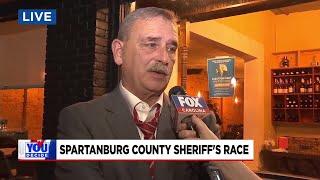 Spartanburg County Sheriff Chuck Wright speaks after winning Republican nomination