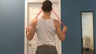 Doorway Row and Shoulder External Rotation to Improve Posture, and Reduce Neck and Shoulder Pain