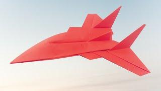 JET PLANE Fly Far : Easy Origami Step by Step Tutorial