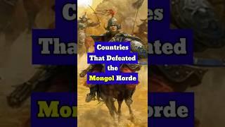 Countries That Defeated the Mongol Horde | Country Comparison | Data Duck 3.o