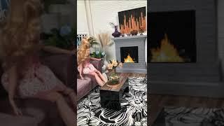 DIY Extreme One Sixth Scale Mattel Fireplace Makeover #shorts