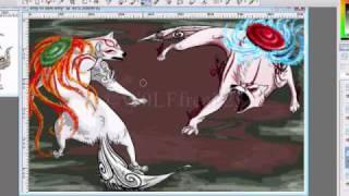 Okami speedpaint  Sun Amy vs Eclypse Amy