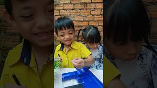 Water Gun installation #dmst #funnyvideo #happy #kids #toys