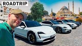 Europe/Asie en Porsche Taycan : 2 184 km en 2 jours en voiture électrique !