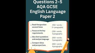 "English Language Paper 2 – Final GCSE Exam Tips (AQA 6th June)"