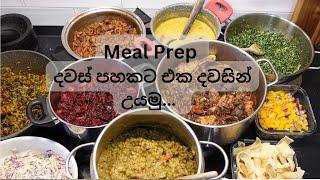 Meal Prep Sinhala | දවස් පහකට එක දවසින් උයමු  | Italy