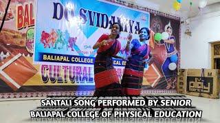 FERWEL DAY NIGHT CULTURAL PROGRAM IN BALIAPAL COLLEGE OF PHYSICAL EDUCATION. TRADITIONAL SANTALI SNG