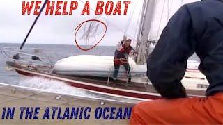 Yacht in need of help in the Atlantic Ocean