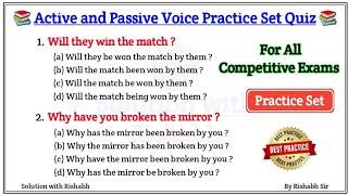 Active and Passive voice Practice set | Active and Passive voice exercise | Active and Passive voice