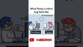 What fixing a critical bug   || Best Programming Meme #programmingshorts