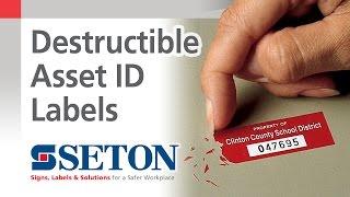 How to Prevent Asset Tag Removal with Destructible Asset ID Labels | Seton Video