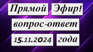 Прямой Эфир!!!  Вопрос-Ответ 15.11.2024 года