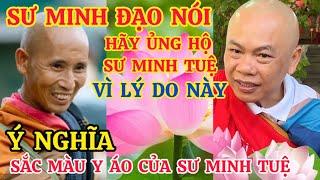 SƯ MINH ĐẠO NÓI VỀ LÝ DO ỦNG HỘ SƯ MINH TUỆ, Ý NGHĨA SẮC MÀU Y ÁO CỦA SƯ MINH TUỆ, TU VIỆN MINH ĐẠO