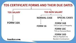 Different TDS Certificate Forms and their Due Dates