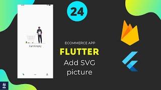 Flutter E Commerce Add empty cart SVG   | بالعربي