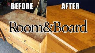 Room & Board Furniture Disaster Gets Refinished | Furniture Restoration & Repair