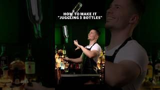 How to Juggling 3 bottles!‍️ #flairbartending #bartender #mixologist