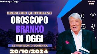 Oroscopo Branko 20 Ottobre 2024: Le Stelle Parlano per Te!