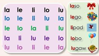 LA LE LI LO LU || Pagsasanay sa pagbasa || Pagpapantig || Magsanay ata matutong bumasa