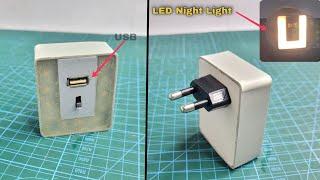 Homemade Plug in LED Night Light at home |  Making a Plug in LED Night lamp | Led light