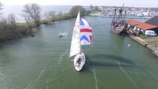 Sigma 33 approaching Hoorn WSVH Winter Regatta #6  in Easterly 3 BF